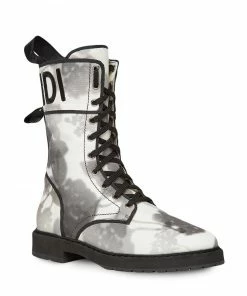 Fendi floral-print logo ankle boots