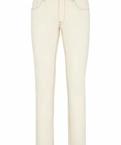 Fendi contrast-stitching slim-fit jeans