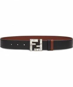 Fendi FF marbled plaque reversible belt