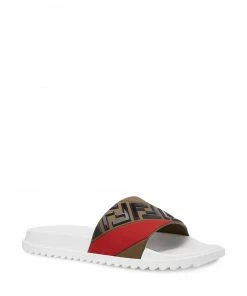 Fendi panelled FF-logo slides