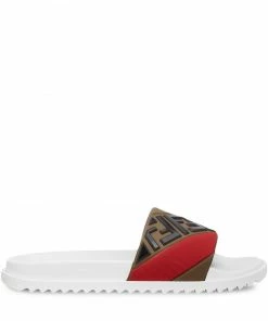 Fendi panelled FF-logo slides
