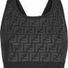 Fendi Zucca-print sports bra