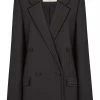 Fendi embroidered-trim double-breasted blazer