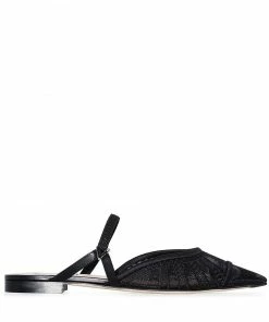 Fendi pointed mesh flat pumps
