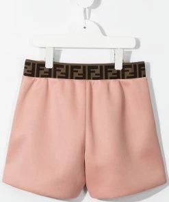 Fendi logo-tape detail shorts