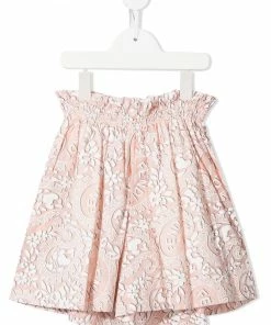 Fendi floral-print A-line skirt