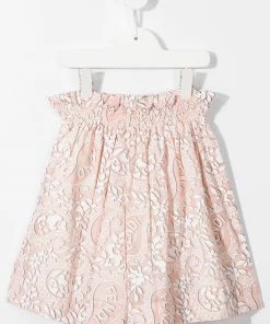 Fendi floral-print A-line skirt