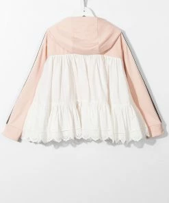 Fendi multi-panel design zip-fastening hoodie