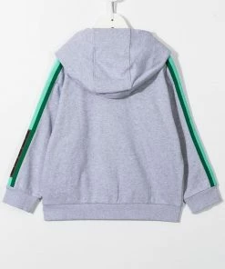 Fendi logo-tape stripe-detail hoodie