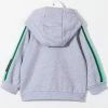 Fendi zipped side-stripe hoodie