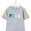 Fendi logo-patch stretch-cotton T-shirt