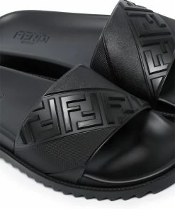 Fendi FF-embossed slides