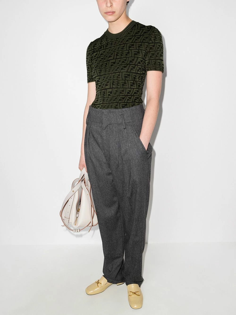 Cheapest π Fendi FF fisheye knitted top knitted tops of women π 7 Fendi FF fisheye knitted top