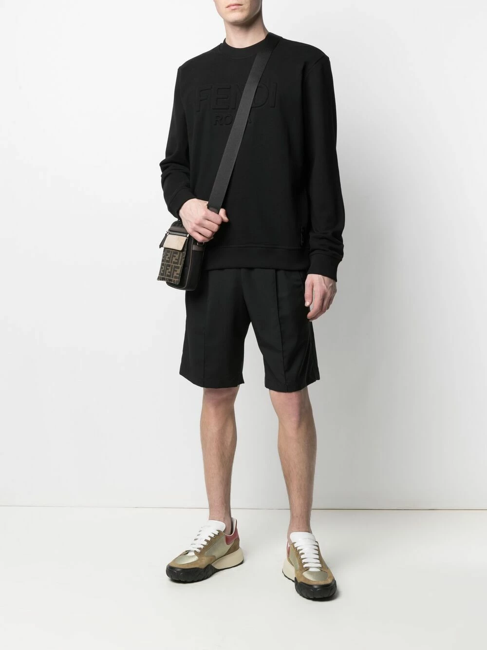 Cheapest π Fendi Logo debossed sweatshirt sweatshirts of men π 4 Fendi logo-debossed sweatshirt