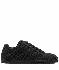 Fendi FF monogram-pattern lace-up sneakers