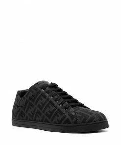 Fendi FF monogram-pattern lace-up sneakers