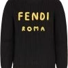 Fendi logo-print wool jumper
