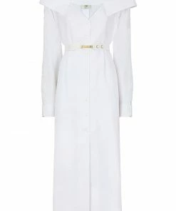 Fendi shirt mid-length linen dress