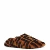 Fendi FF-print shearling loafers