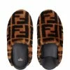 Fendi FF-print shearling loafers