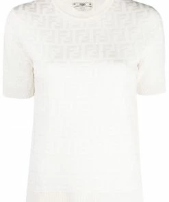 Fendi FF-logo knitted top