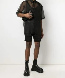 Fendi semi-sheer short-sleeve shirt