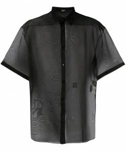 Fendi semi-sheer short-sleeve shirt