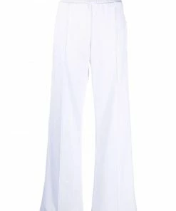 Fendi logo-panel wide-leg trousers