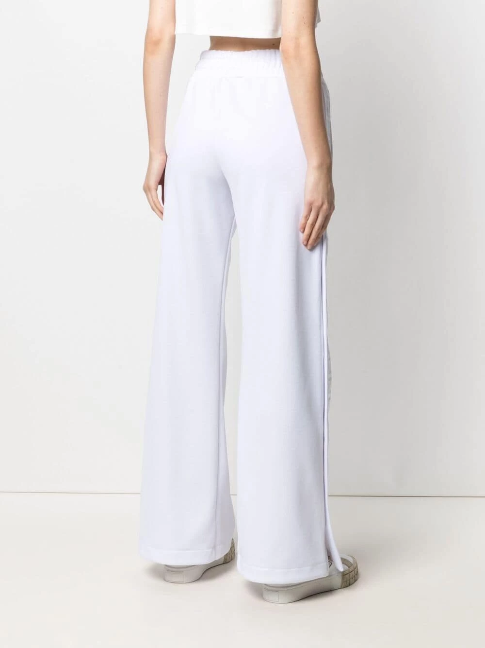 Top 10 π Fendi Logo panel wide leg trousers straight-leg pants of women π 6 Fendi logo-panel wide-leg trousers
