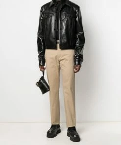 Fendi contrasting-collar long-sleeve shirt