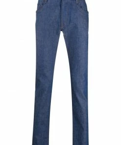 Fendi five pocket slim-leg jeans