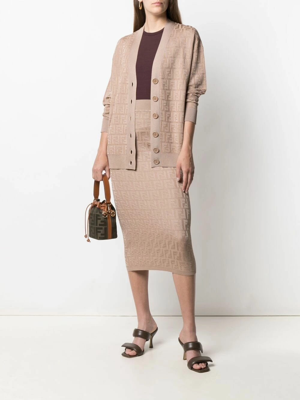 New β€οΈ Fendi Monogram knitted midi π skirt knitted π skirts of women π 4 Fendi monogram knitted midi skirt