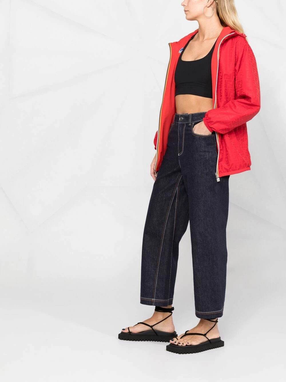 Coupon 😍 Fendi X K Way® reversible windbreaker jacket performance track jackets of women 🔥 8 Fendi x K-Way® reversible windbreaker jacket