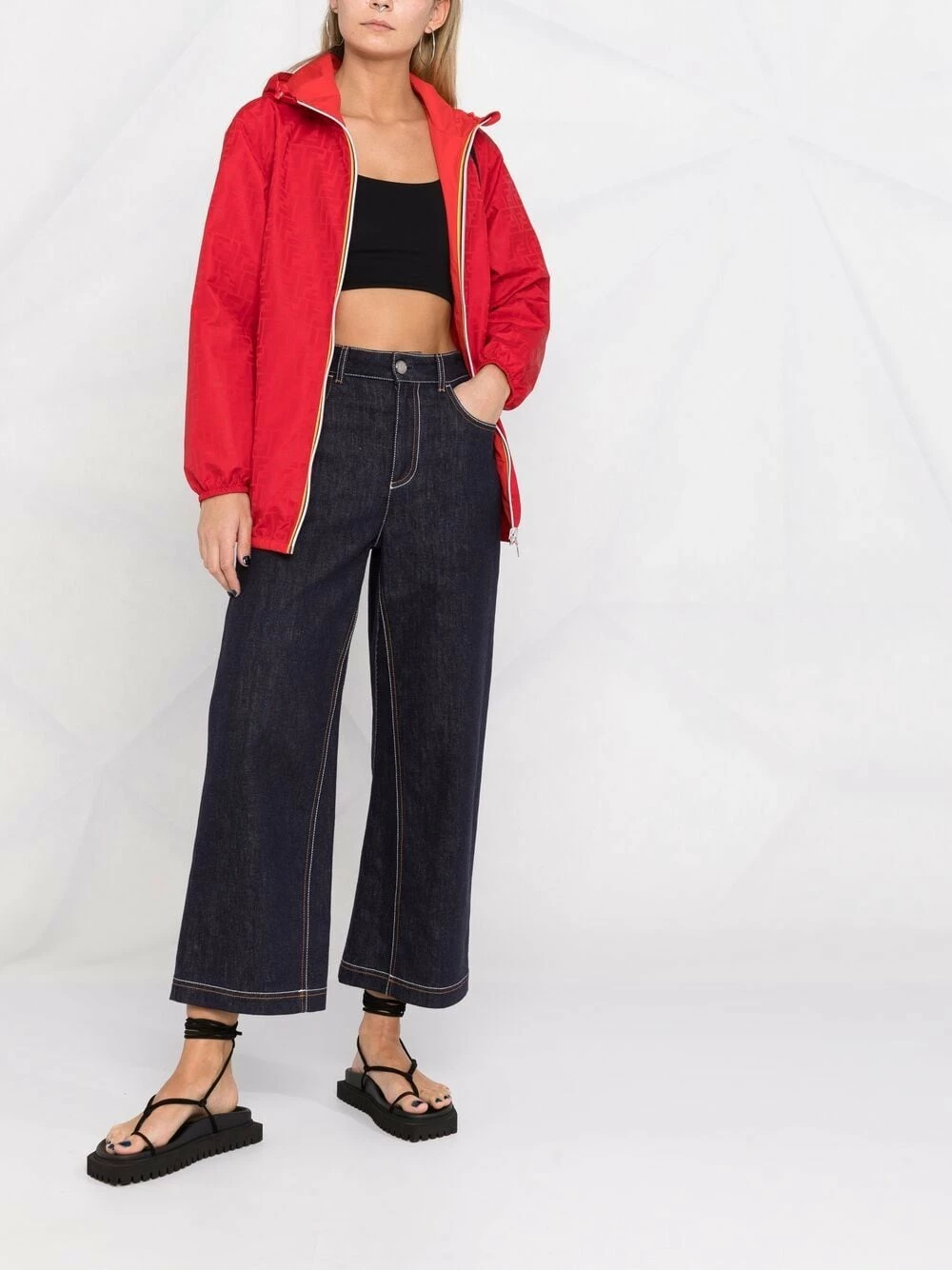 Coupon 😍 Fendi X K Way® reversible windbreaker jacket performance track jackets of women 🔥 4 Fendi x K-Way® reversible windbreaker jacket