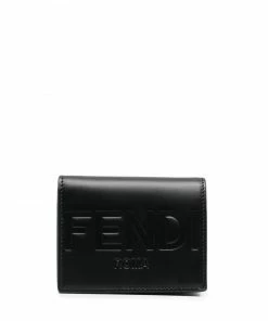 Fendi debossed-logo snap-fastening wallet