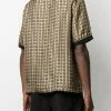Fendi woven logo-print silk T-shirt