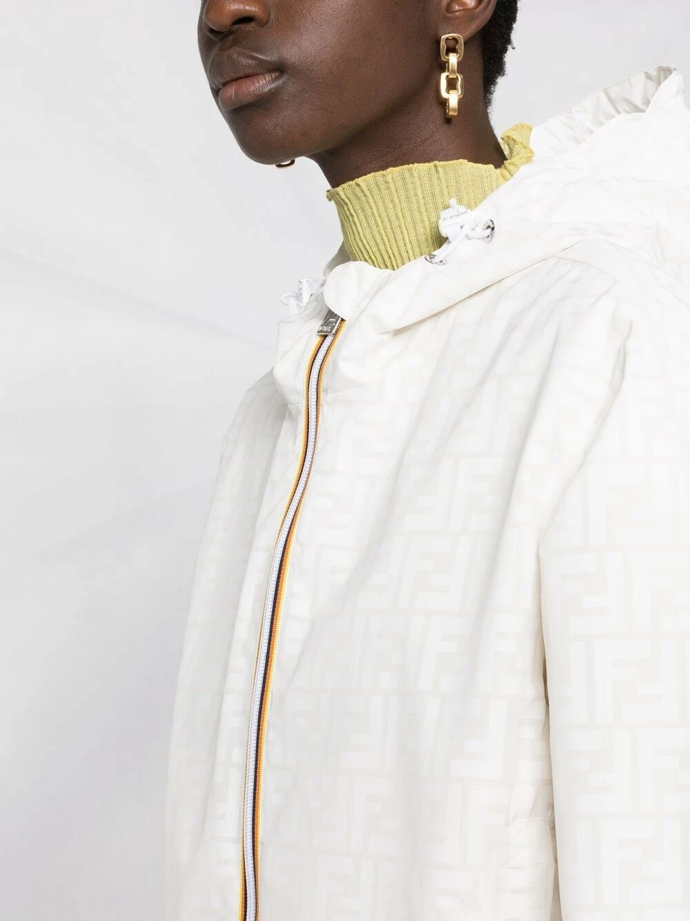 Flash Sale π₯ Fendi FF print hooded jacket fitted jackets of women π 5 Fendi FF-print hooded jacket