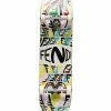 Fendi distorted monogram pattern skateboard