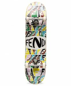 Fendi distorted monogram pattern skateboard