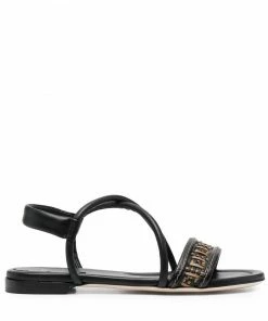 Fendi FF-motif interwoven flat sandals