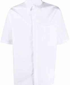 Fendi embossed-logo cotton shirt