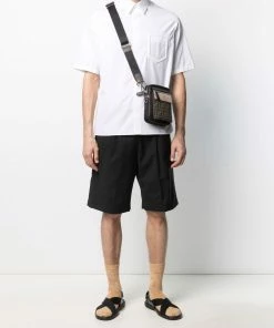 Fendi embossed-logo cotton shirt