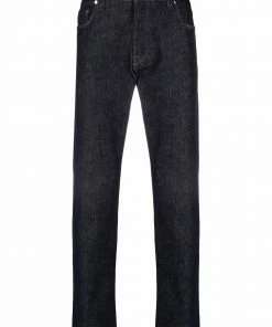 Fendi raised-logo slim-fit jeans