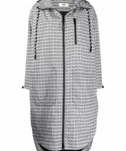 Outlet Fendi Store 25 Fendi FF logo-print raincoat
