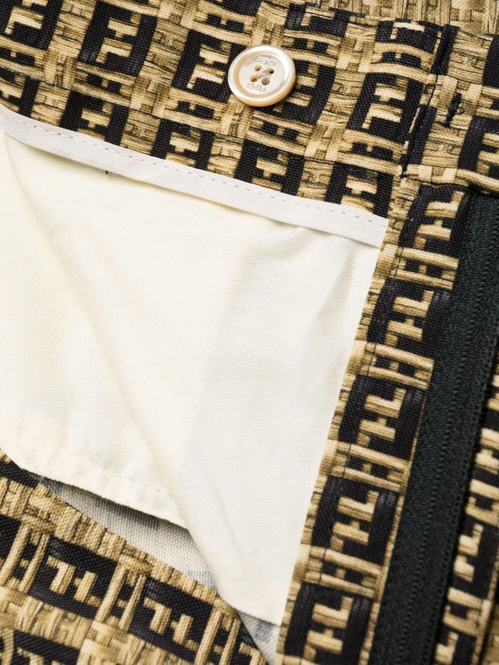 Coupon π₯° Fendi FF print trousers regular-fit & straight leg pants of men π 8 Fendi FF-print trousers