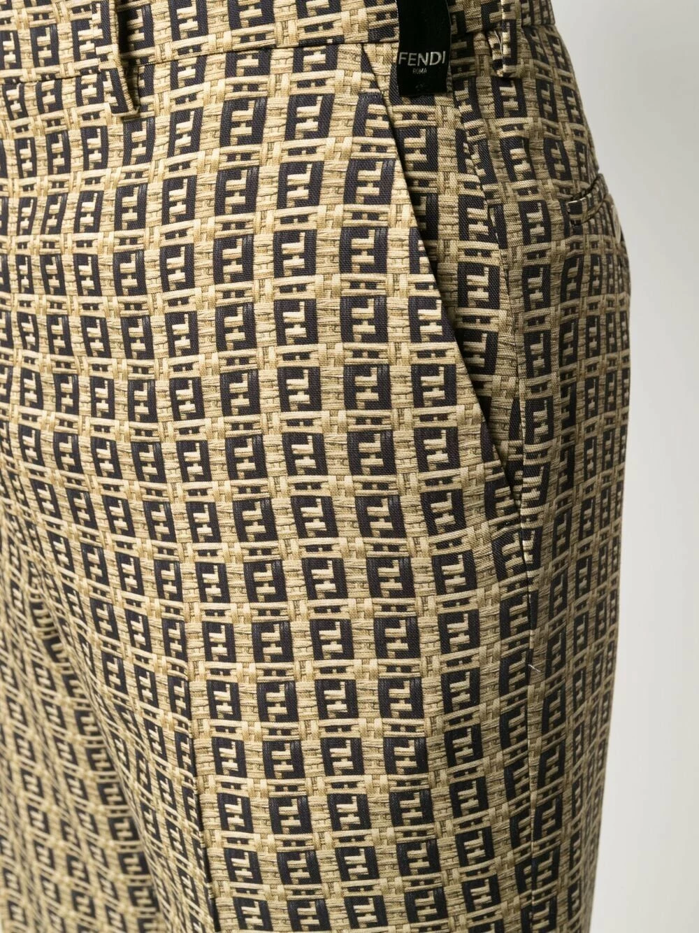 Coupon π₯° Fendi FF print trousers regular-fit & straight leg pants of men π 7 Fendi FF-print trousers