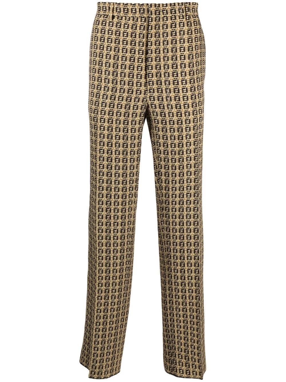 Coupon π₯° Fendi FF print trousers regular-fit & straight leg pants of men π 3 Fendi FF-print trousers