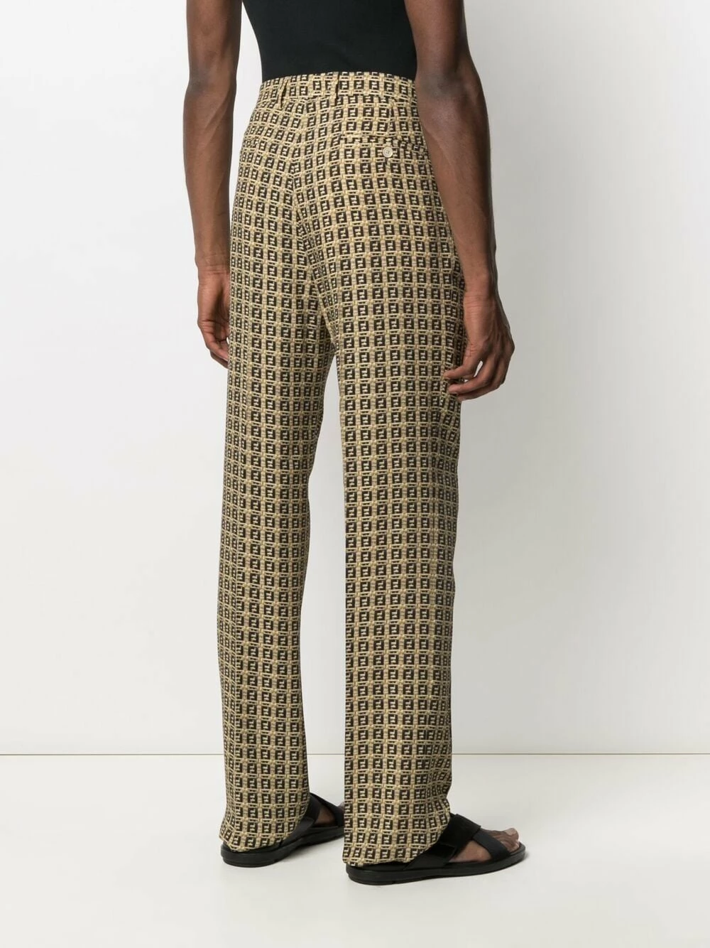 Coupon π₯° Fendi FF print trousers regular-fit & straight leg pants of men π 6 Fendi FF-print trousers