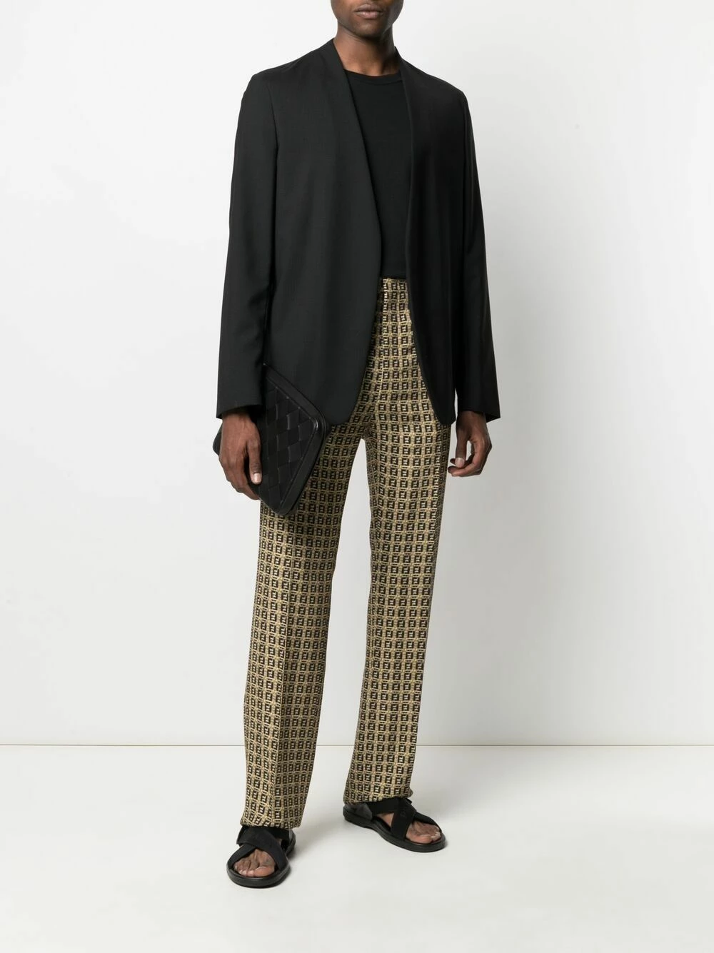 Coupon π₯° Fendi FF print trousers regular-fit & straight leg pants of men π 4 Fendi FF-print trousers