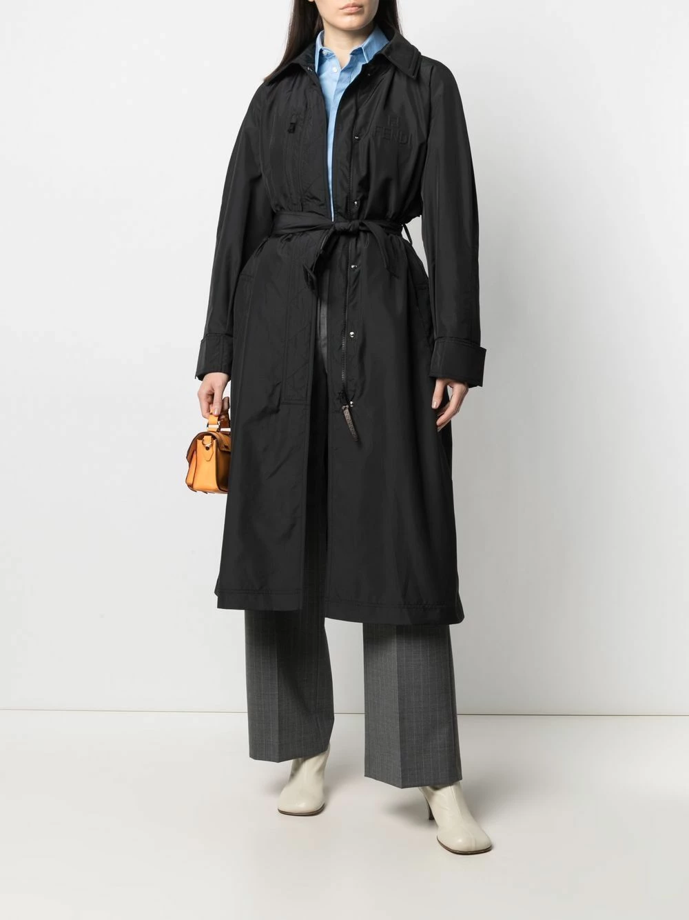 Cheap β¨ Fendi Raised logo trench π§₯ coat trench π§₯ coats & raincoats of women π€© 4 Fendi raised-logo trench coat